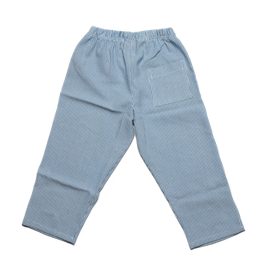 Pants / Linen Blue & white