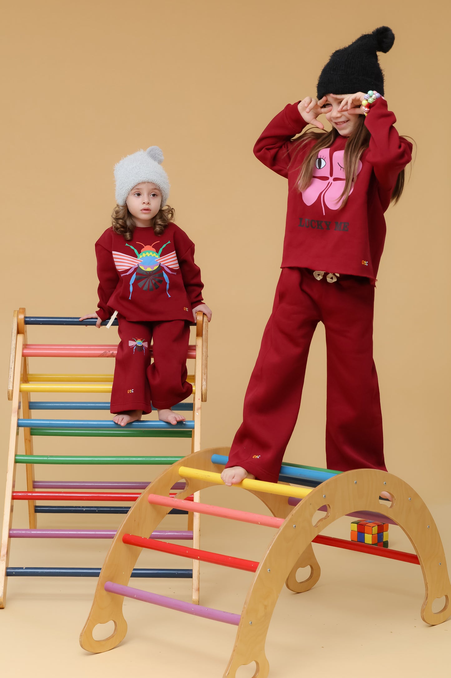 Set / Lucky me burgundy