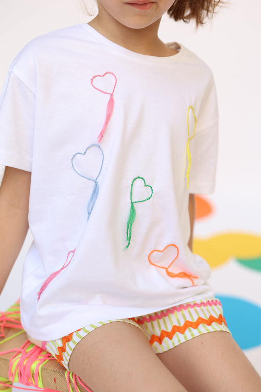 T-shirt / Heart Stitched