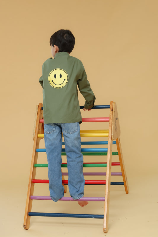 Shirt / Kaki smiley