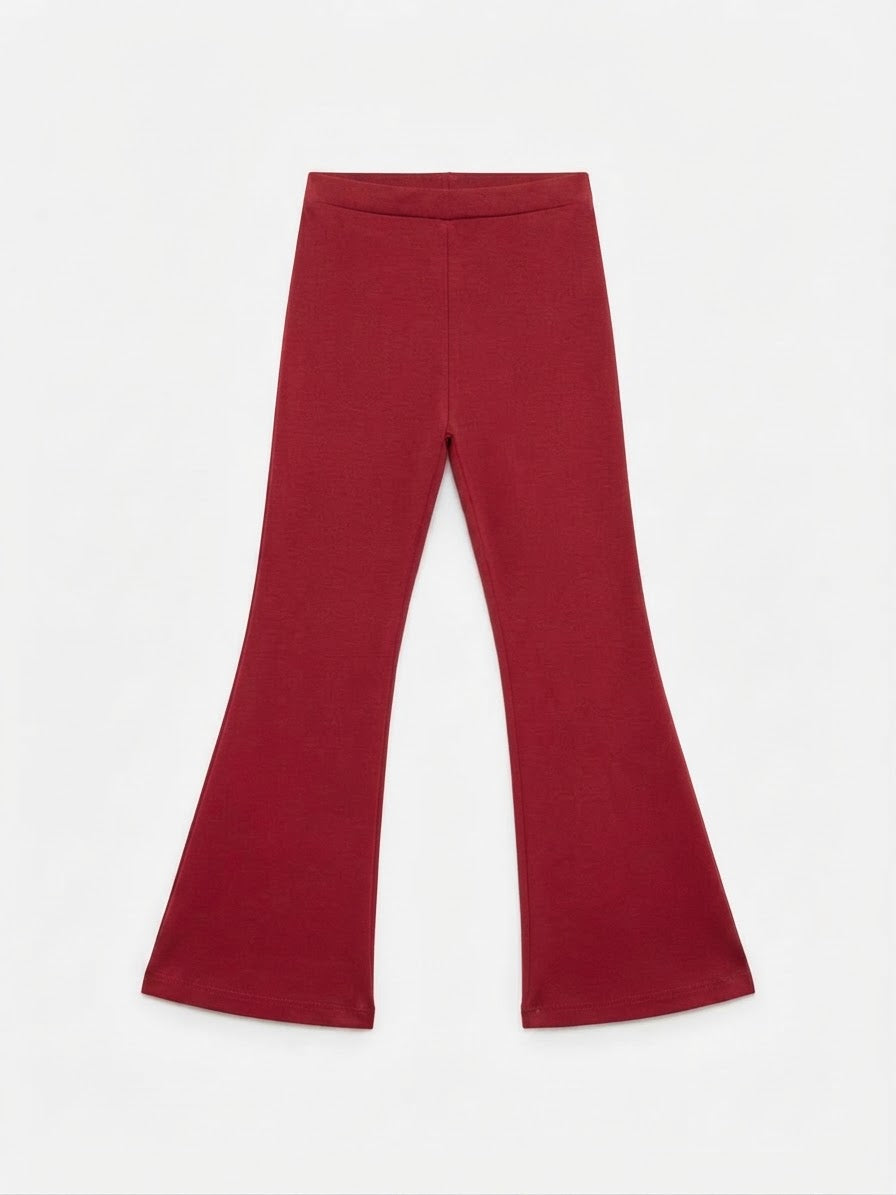 Red Flared Leggings
