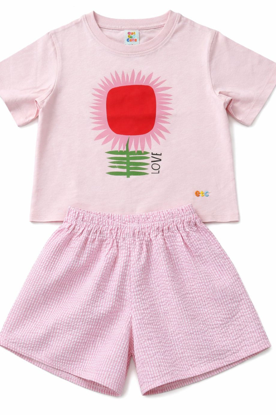 Lavender striped shorts