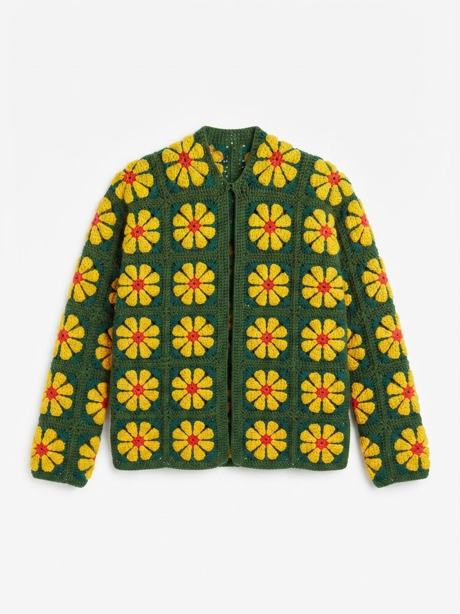 Flower Crochet Cardigan
