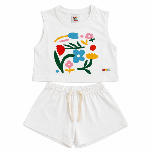 White flowers set