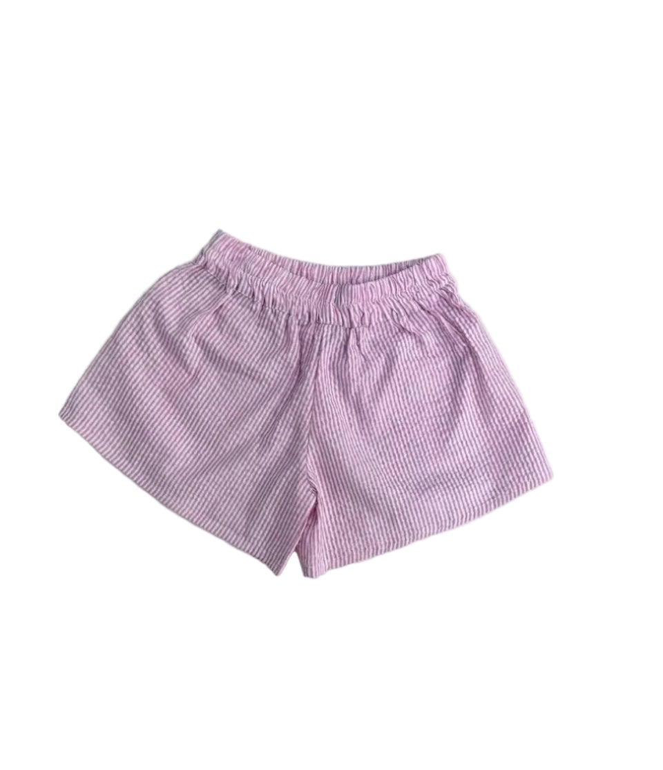 Lavender striped shorts