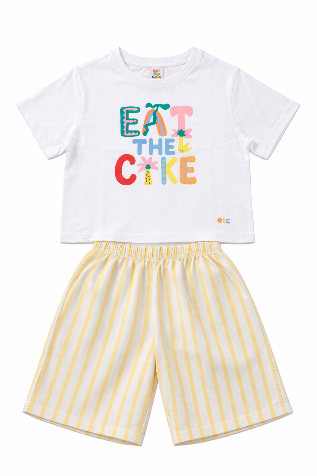 White eat the cake t-shirt