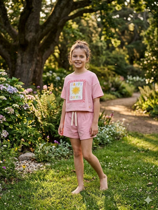 Peach set happy days